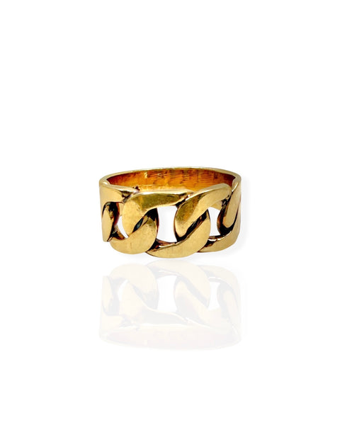 14k Gold Curb Chain Ring (6.75/7)