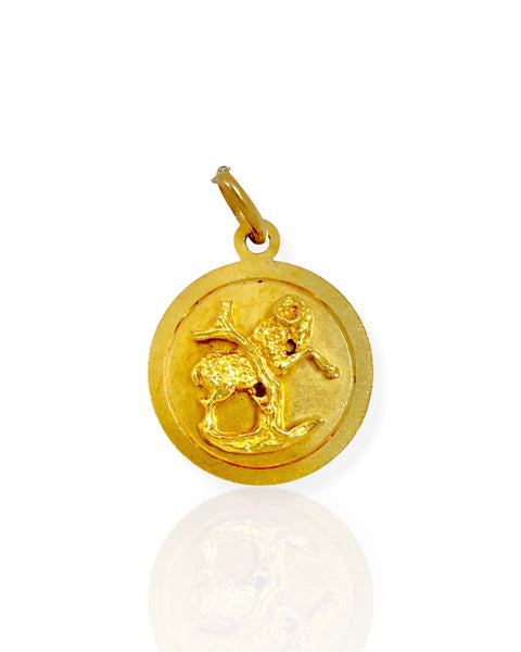 18k Gold Aries Charm