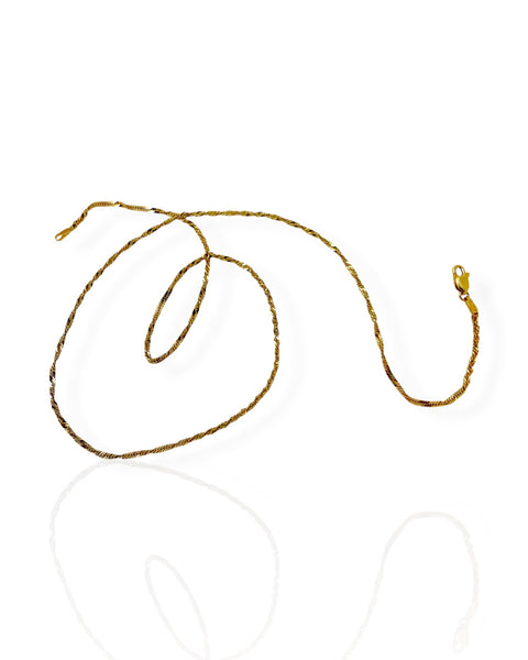 14k Gold Singapore Chain Necklace (18.0625