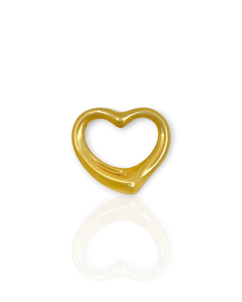 18k Gold Tiffany Open Heart Charm