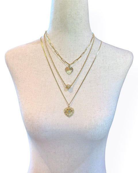 14k Gold Filigree Heart Locket Charm