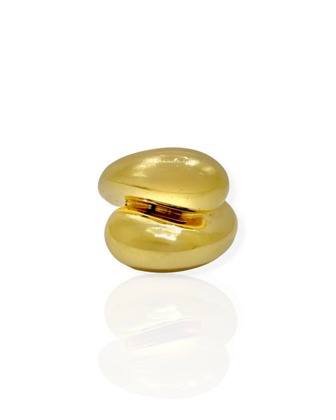 18k Gold Teardrop Bypass Ring (5.25)