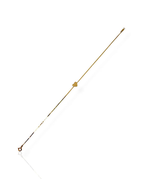 14k Gold Heart Bracelet/Anklet (9.125