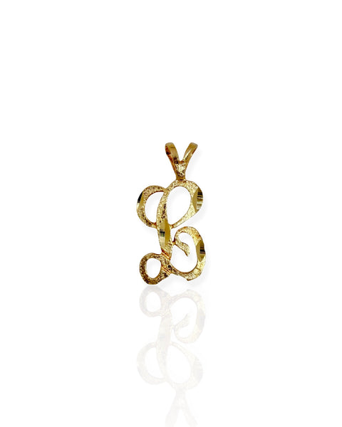 14k Gold Letter L Charm