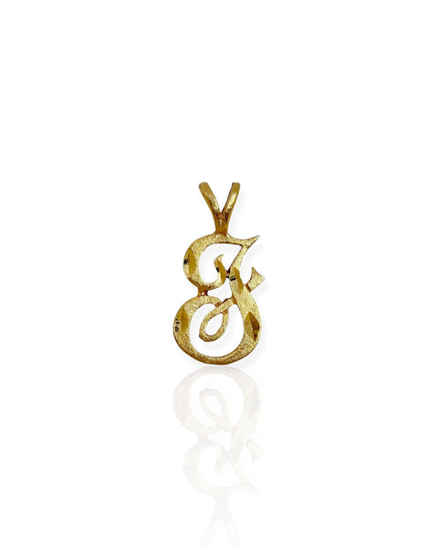 14k Gold Letter J Charm