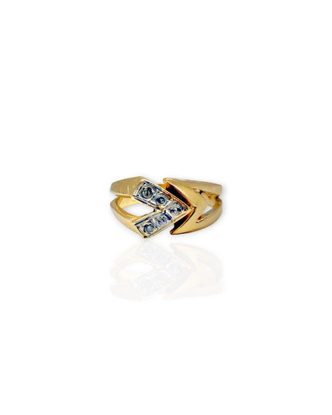 14k Gold Diamond Arrow Ring (3.25)