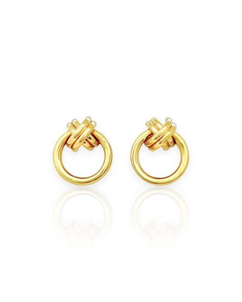 14k Gold Doorknocker Earrings