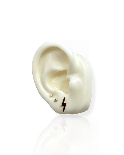 14k Gold Lightning Earrings