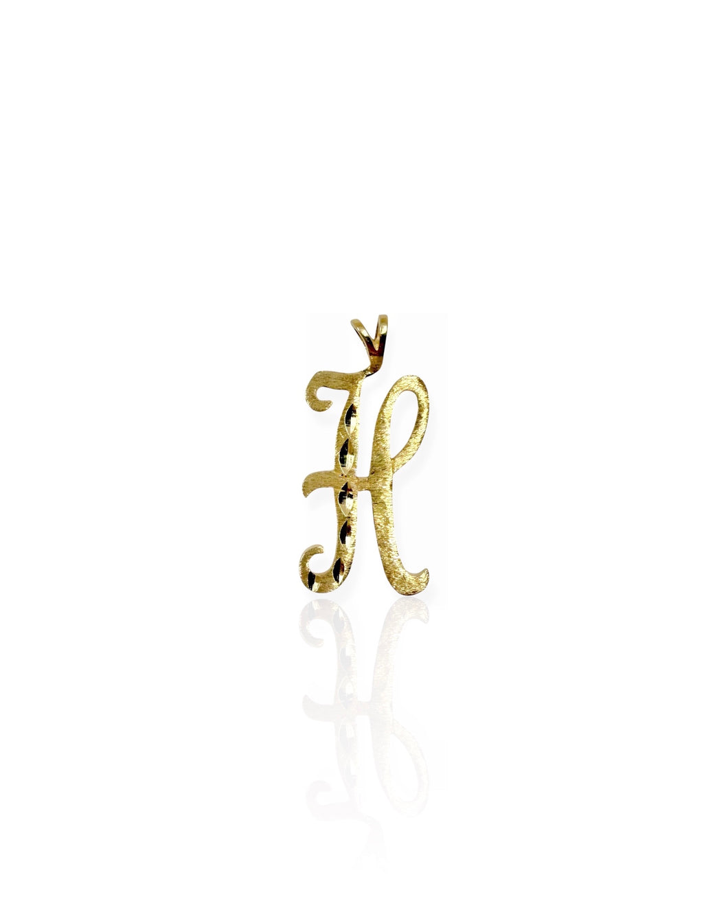 14k Gold Letter H Charm