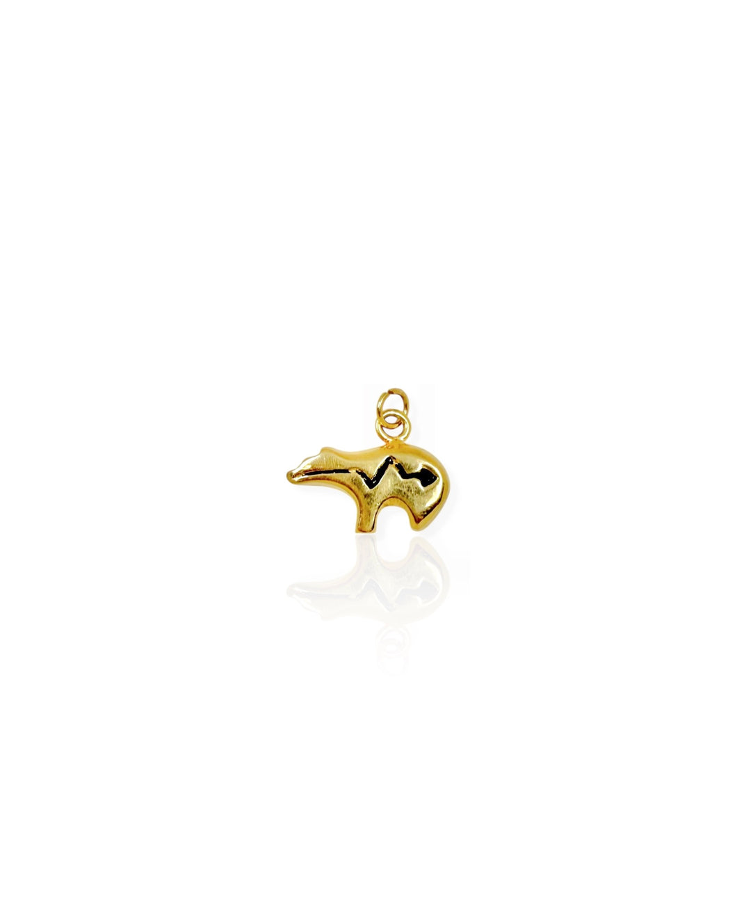 14k Gold Native American Bear Charm