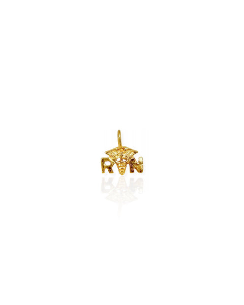 14k Gold RN Charm