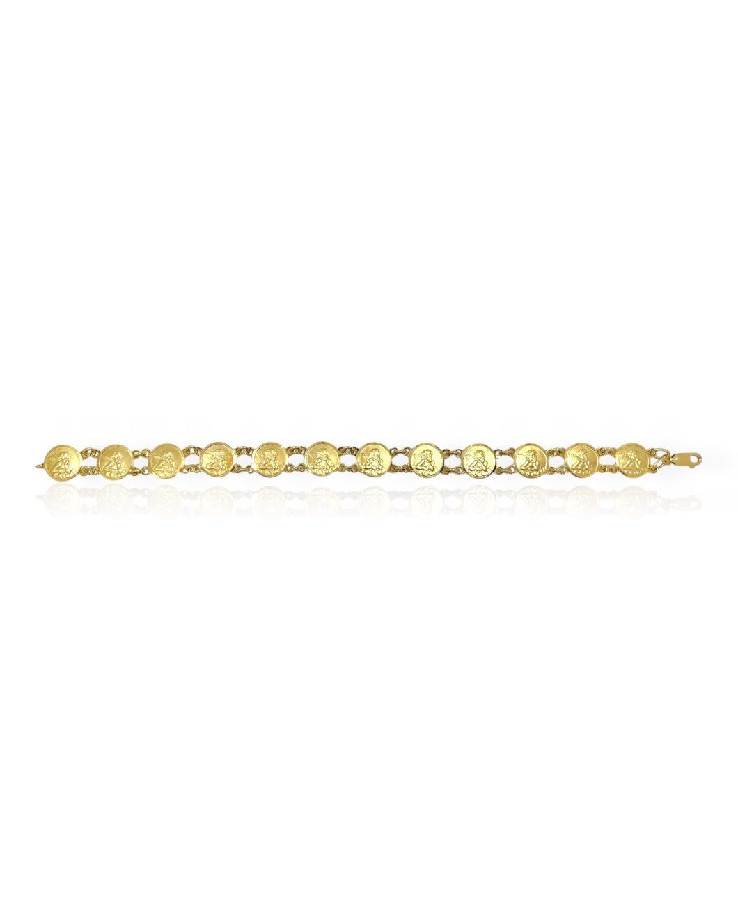14k Gold Cherub Bracelet (7.75