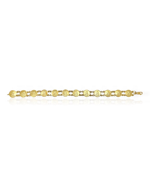 14k Gold Cherub Bracelet (7.75