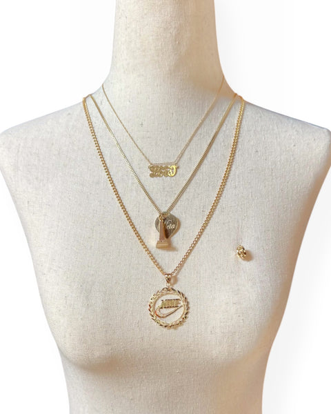 14k Gold Studded Rondelle