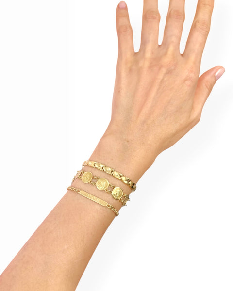 14k Gold Cherub Bracelet (7.75")