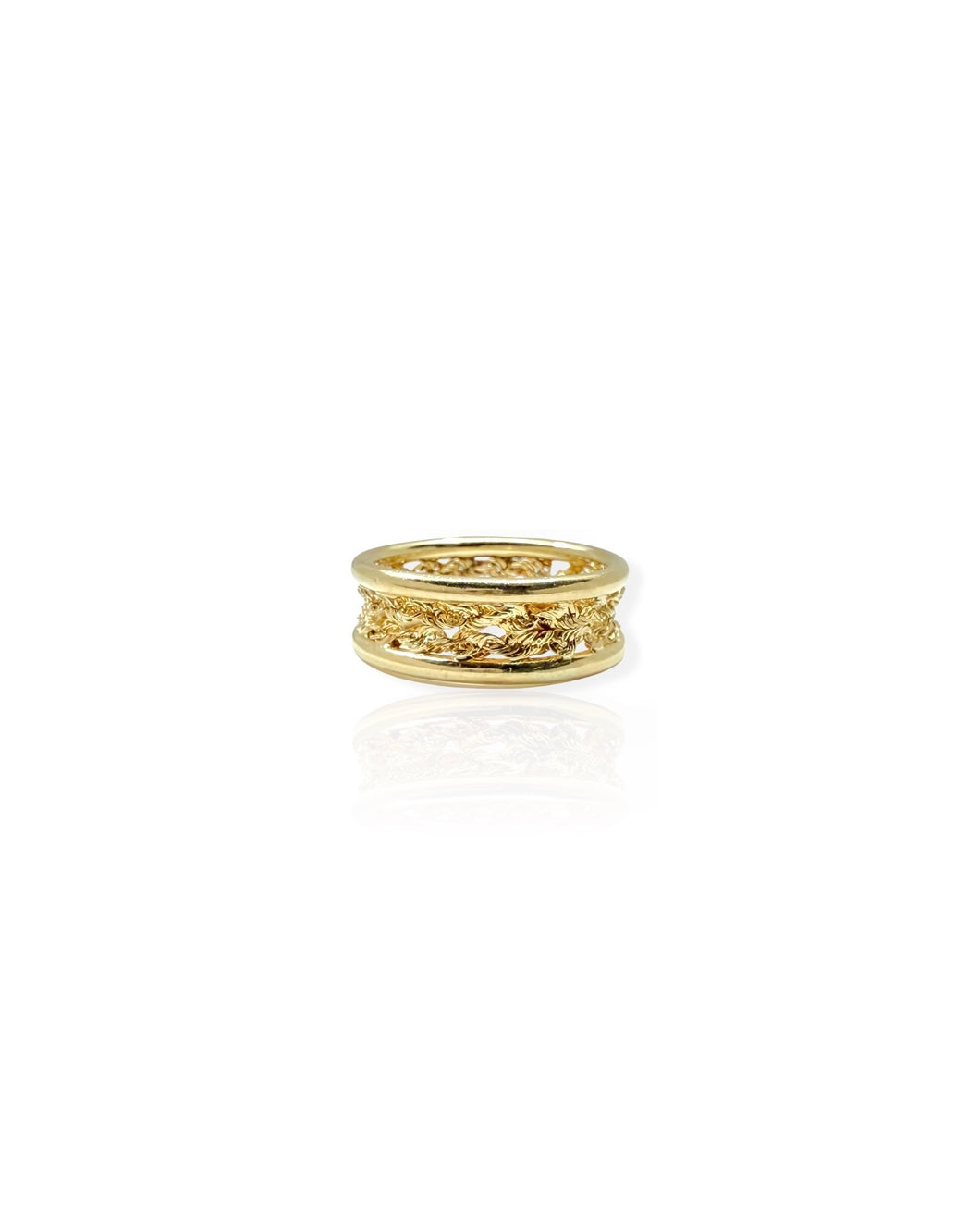 10k Gold Double Rope Ring (6.5)