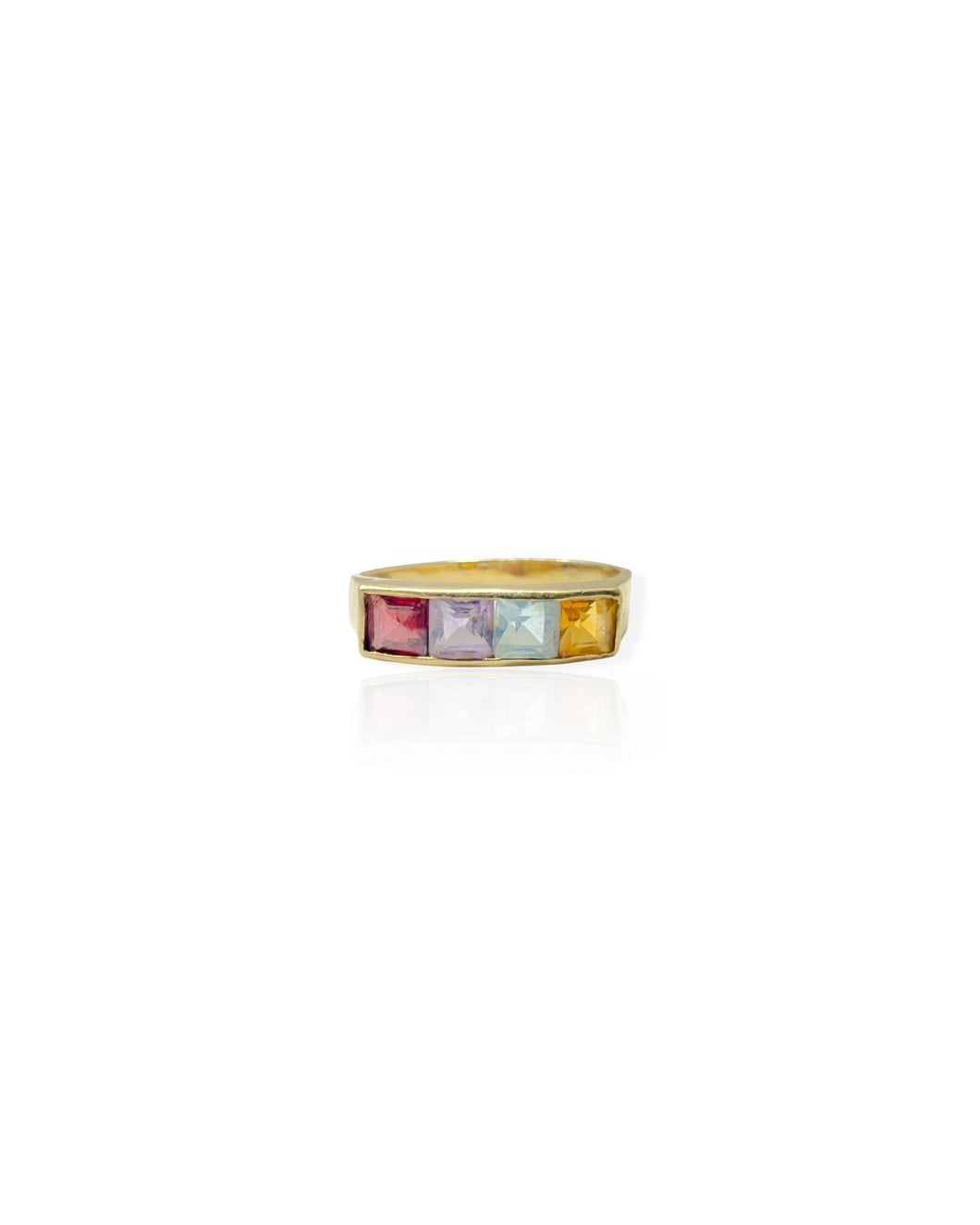 14k Gold Rainbow Gemstone Ring (8)