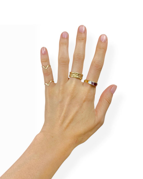 10k Gold Chevron Rings (1, 1.75, 2, 2.25, 3, 4)