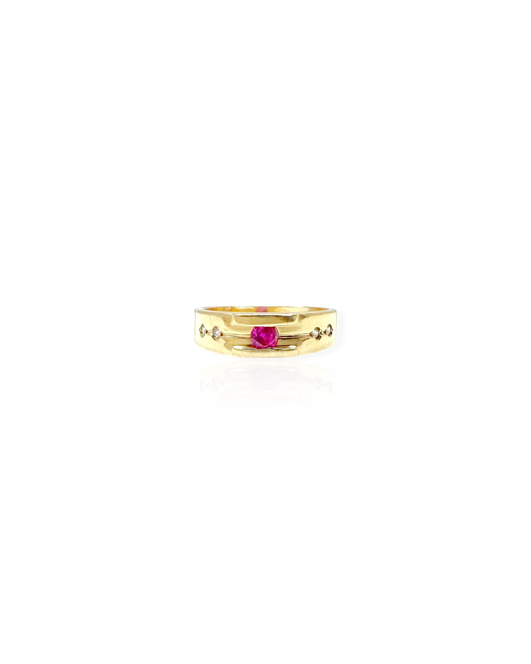 14k Gold Ruby Ring (4.75)