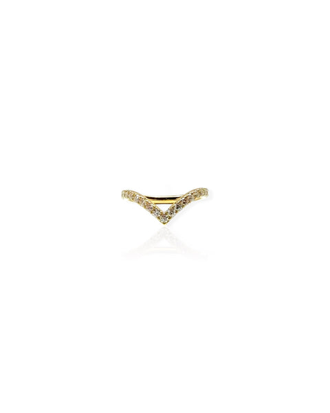18k Gold VRAI Diamond Chevron Ring (4.25)