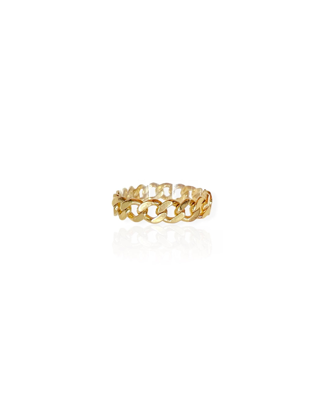 14k Gold Curb Chain Ring (7.75/8)