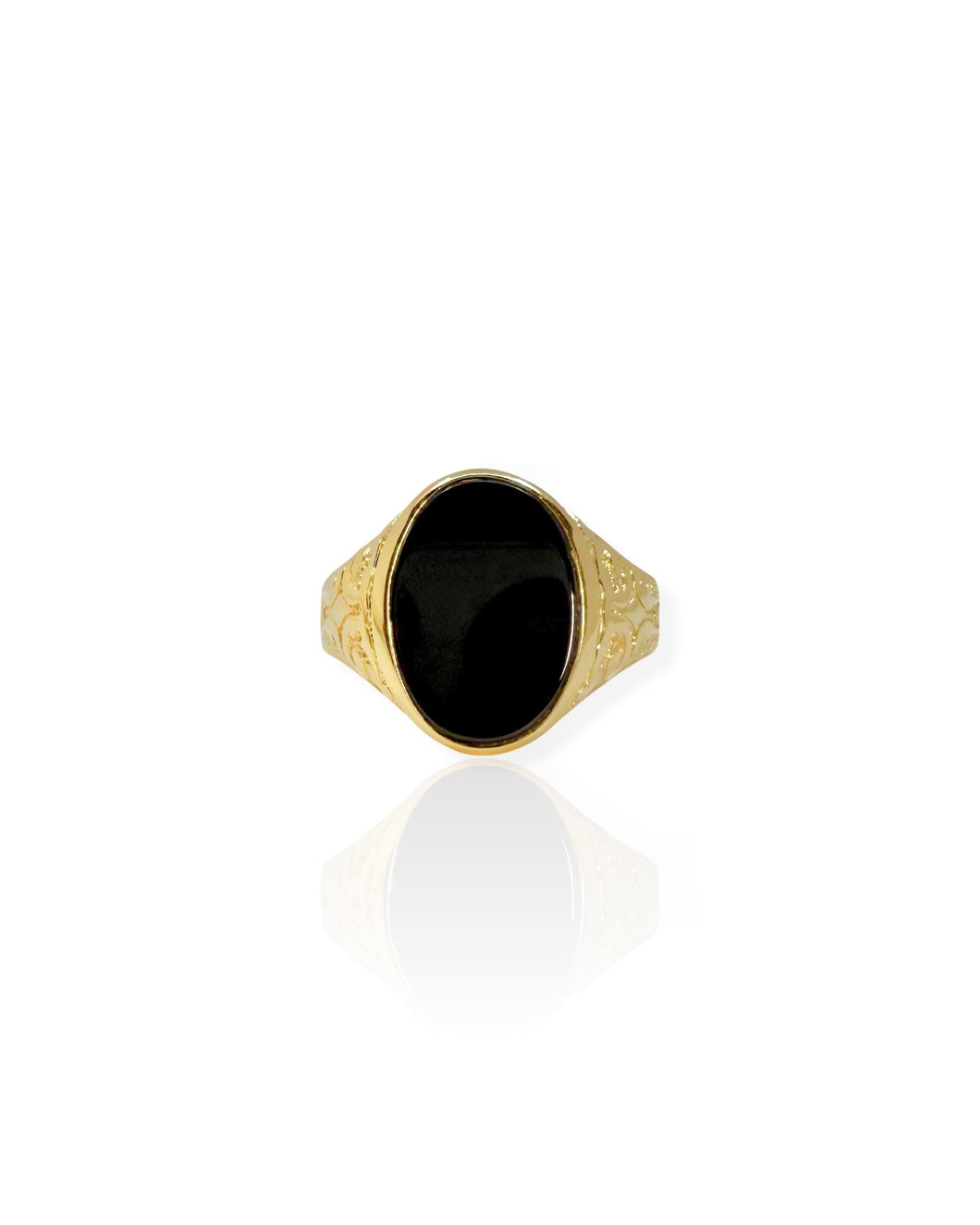14k Gold Onyx Signet Ring (10)