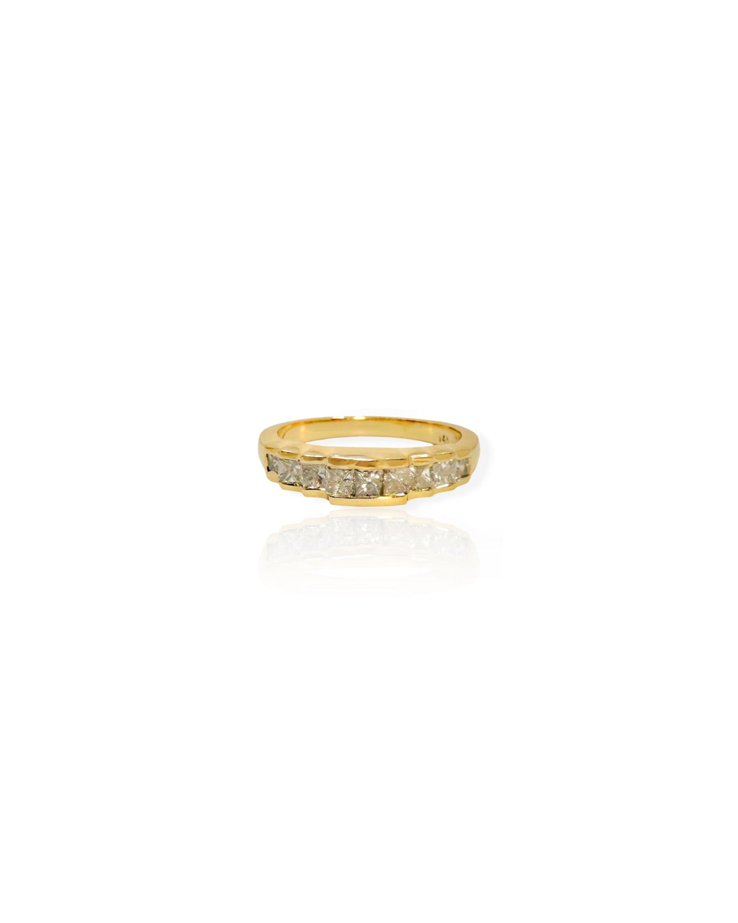 14k Gold Diamond Staircase Ring (6.25)