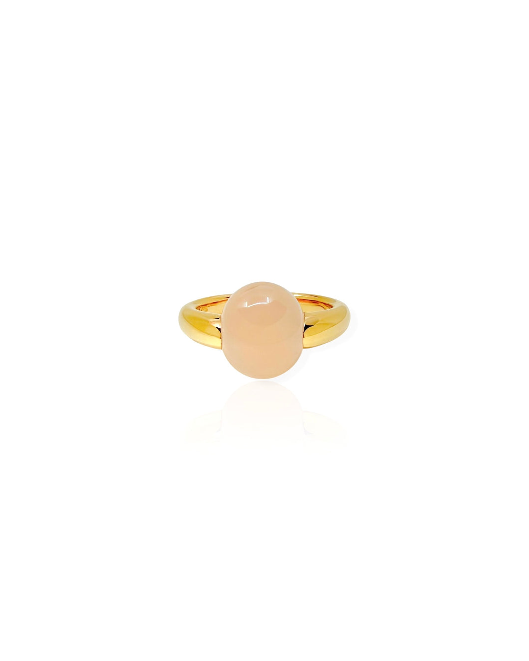 18k Gold Pomellato Rose Quartz Luna Ring (10)