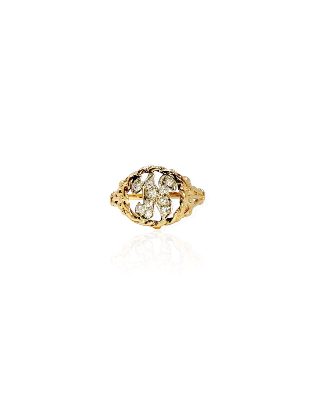 14k Gold Letter N Ring (8)