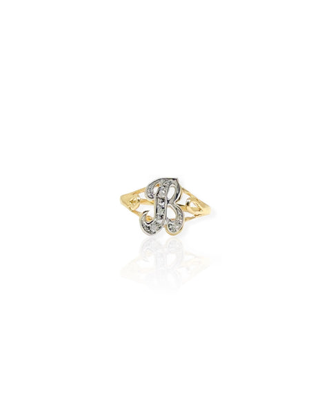 14k Gold Letter B Ring (5.5)