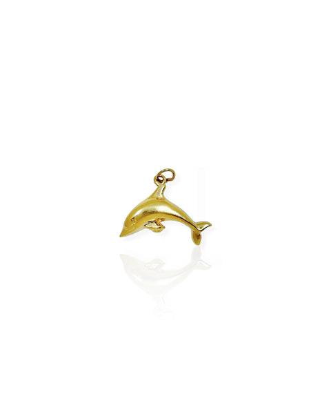 14k Gold Dolphin Charm