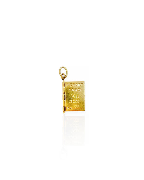 14k Gold Report Card Charm