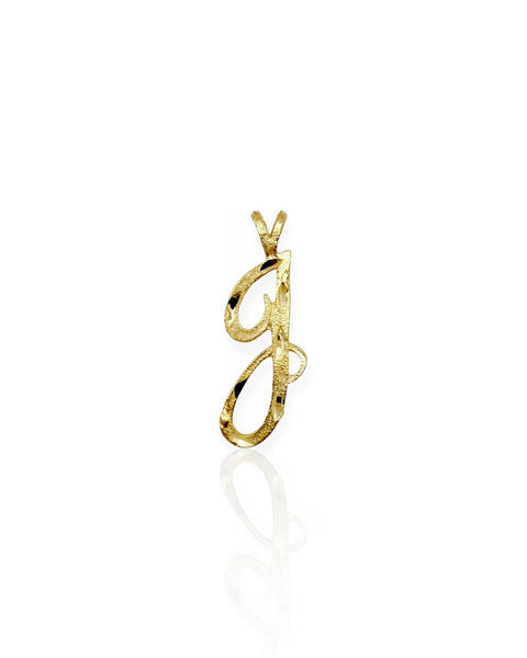 14k Gold Letter J Charm