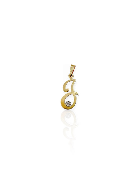 14k Gold Letter J Charm