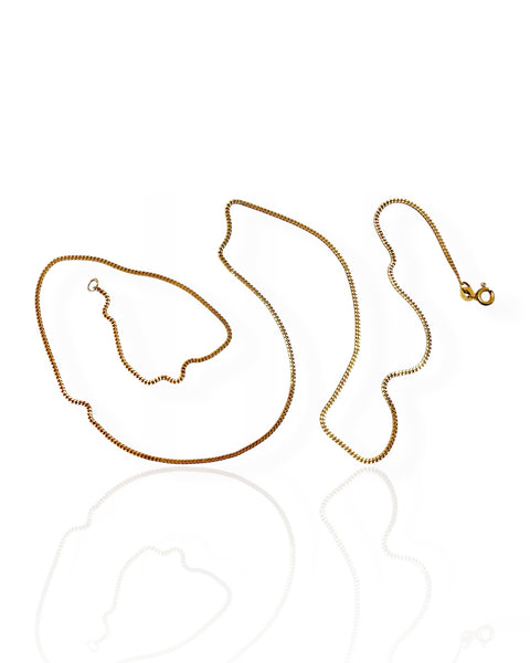 18k Gold Curb Chain Necklace (23.825