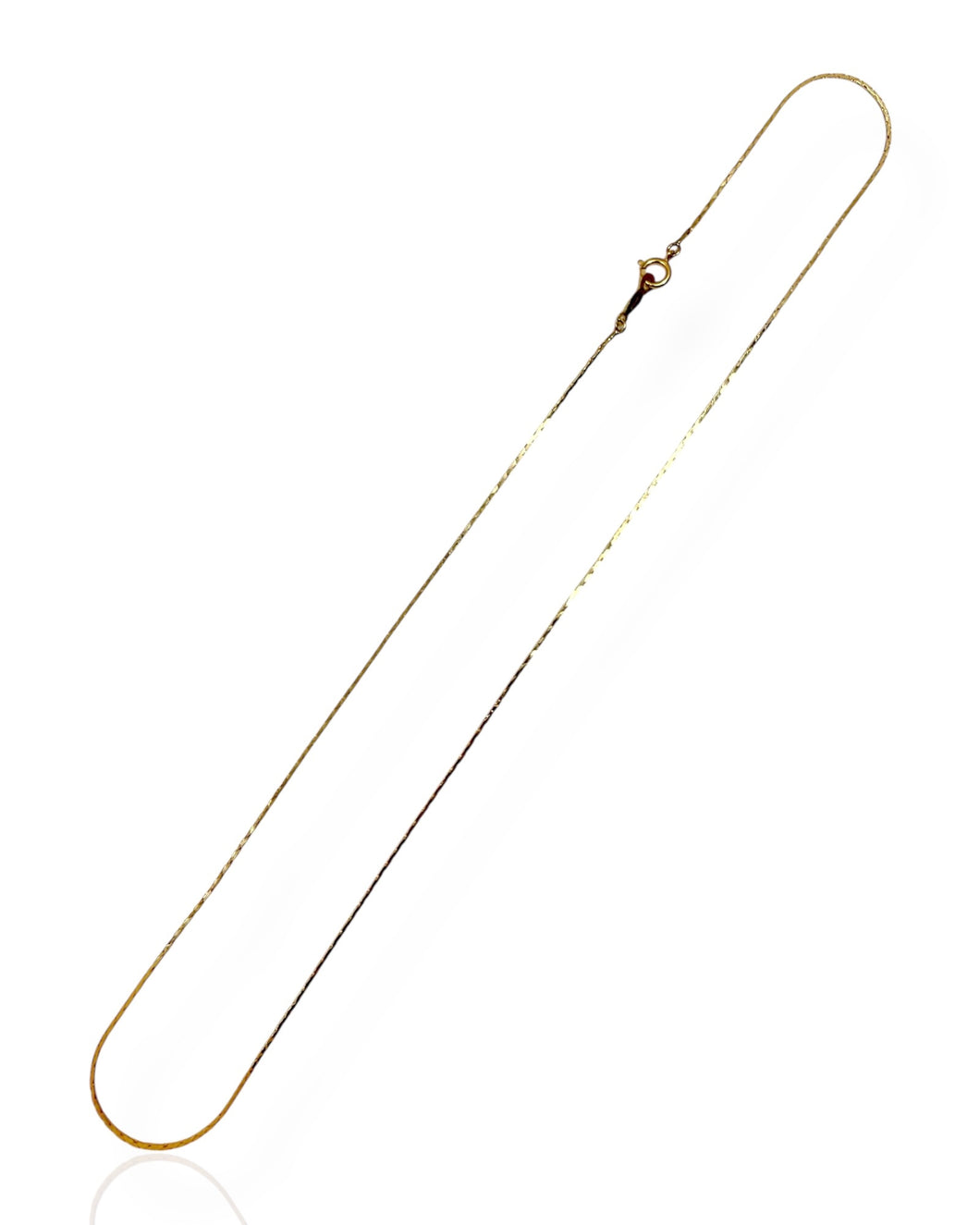 14k Gold Cobra Chain Necklace (16.125