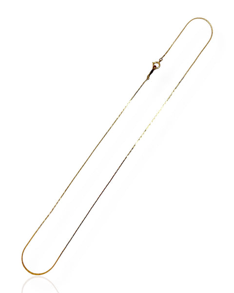 14k Gold Cobra Chain Necklace (16.125