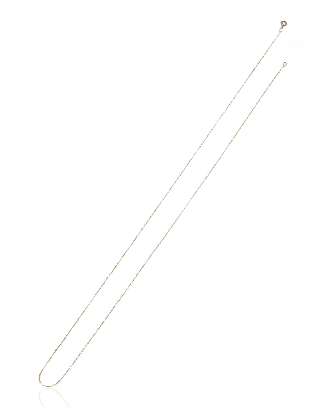 14k Gold Singapore Chain Necklace (18.25