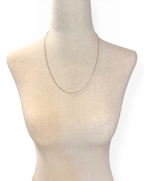 18k White Gold Tiffany Fancy Link Neckace (21.125")