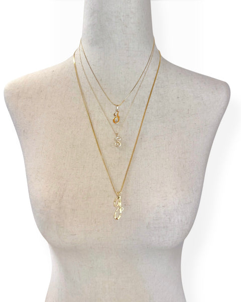 14k Gold Letter S Charm