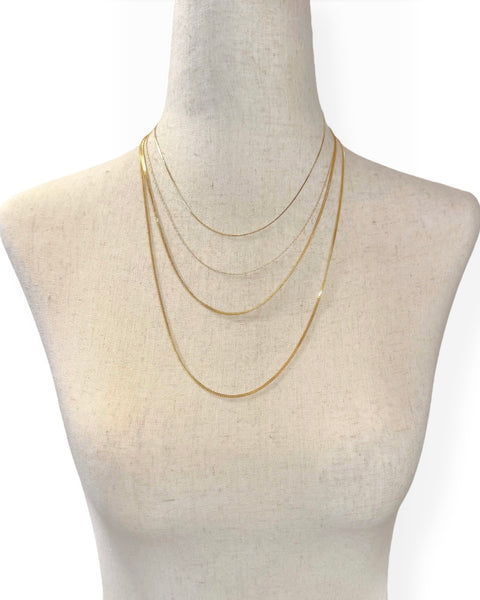 14k Gold Foxtail Chain Necklace (20")