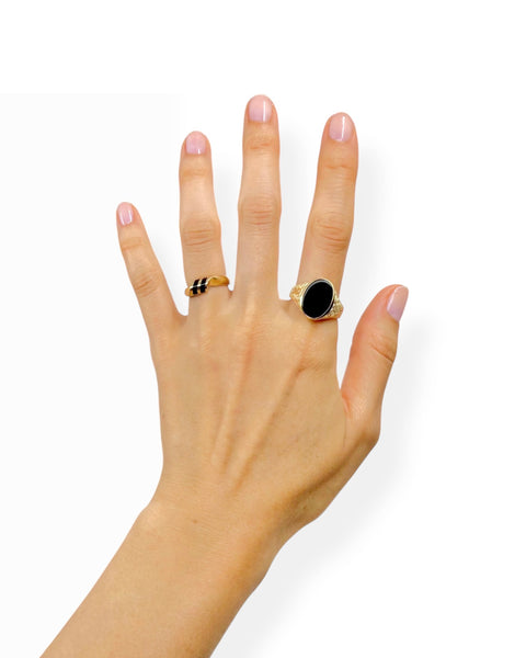 14k Gold Onyx Signet Ring (10)