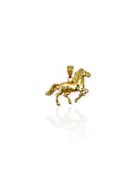 14k Gold Galloping Horse Charm