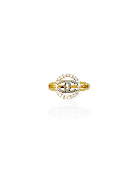 14k Gold Interlocking C Ring (6.75)