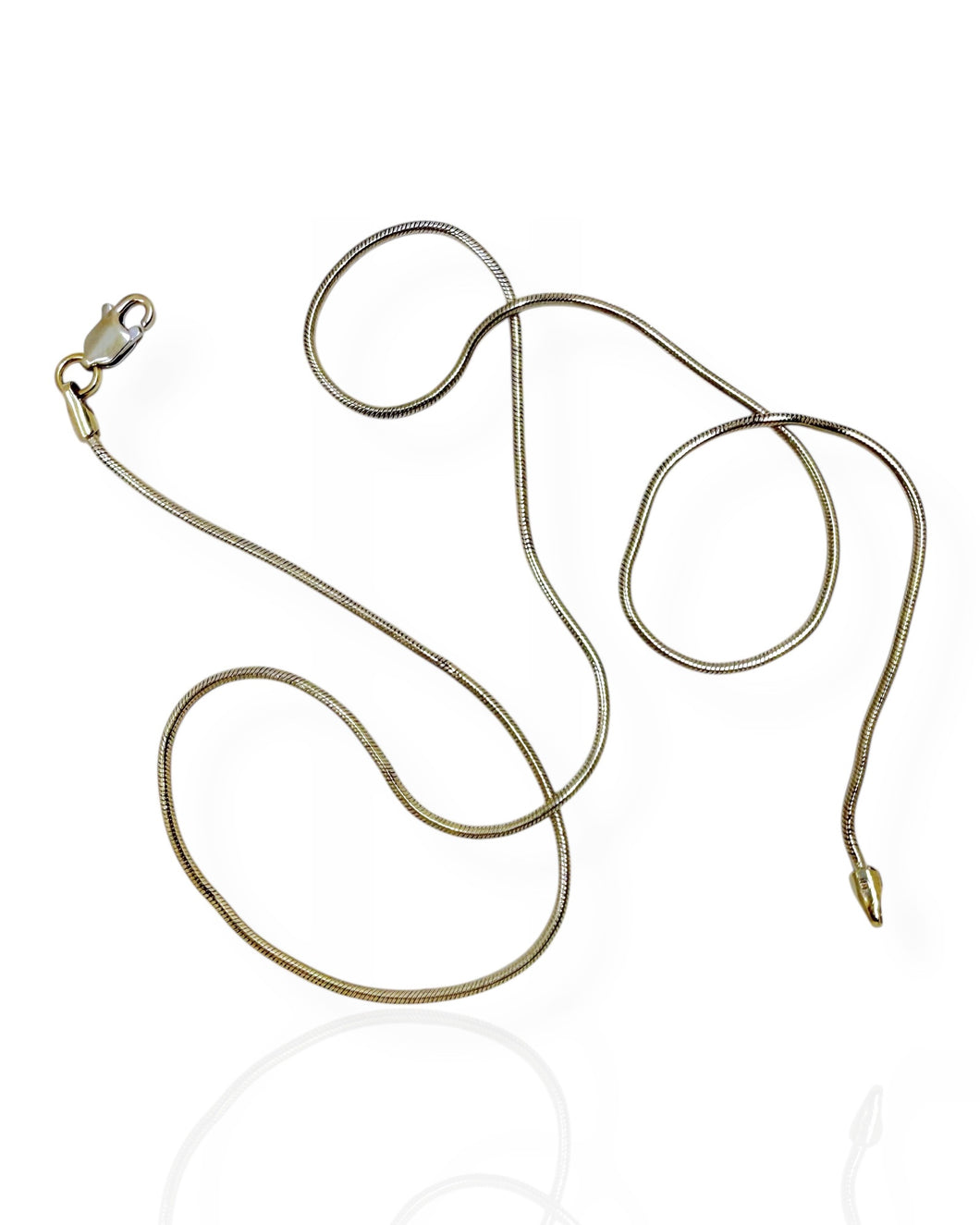 18k White Gold Snake Chain Necklace (16.5