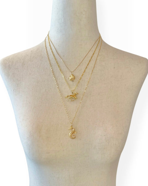 14k Gold Galloping Horse Charm