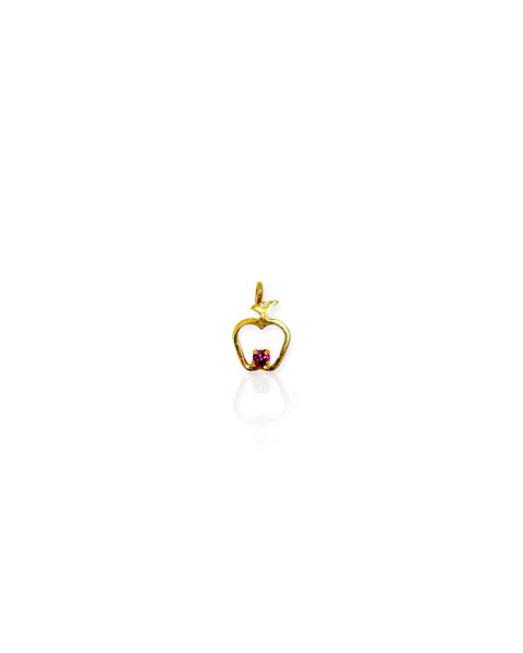 18k Gold Apple Charm