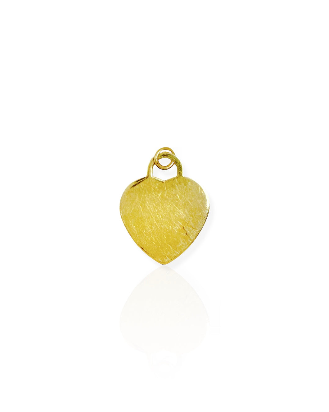 14k Gold Heart Tag Charm