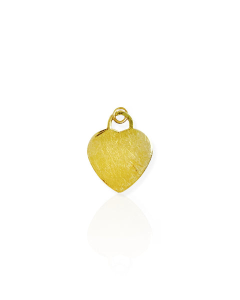 14k Gold Heart Tag Charm
