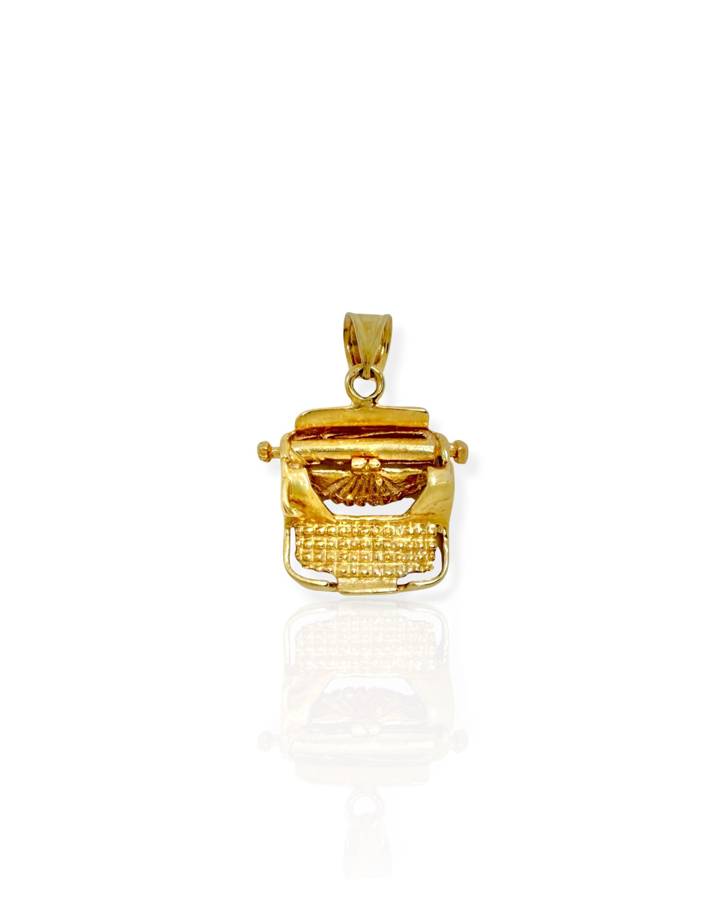 14k Gold Typewriter Charm
